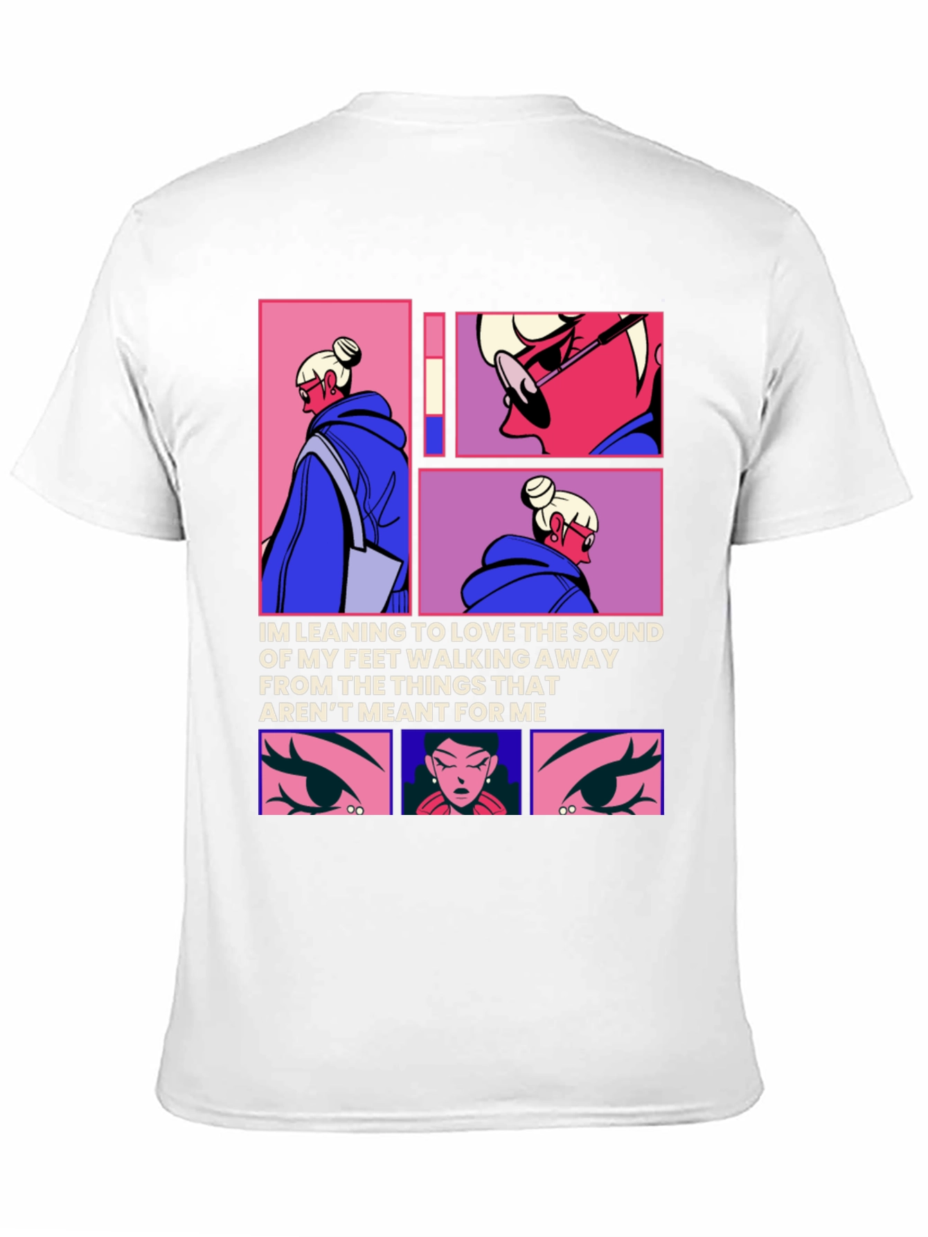 Trendy Anime Graphic Tee: Walking Away