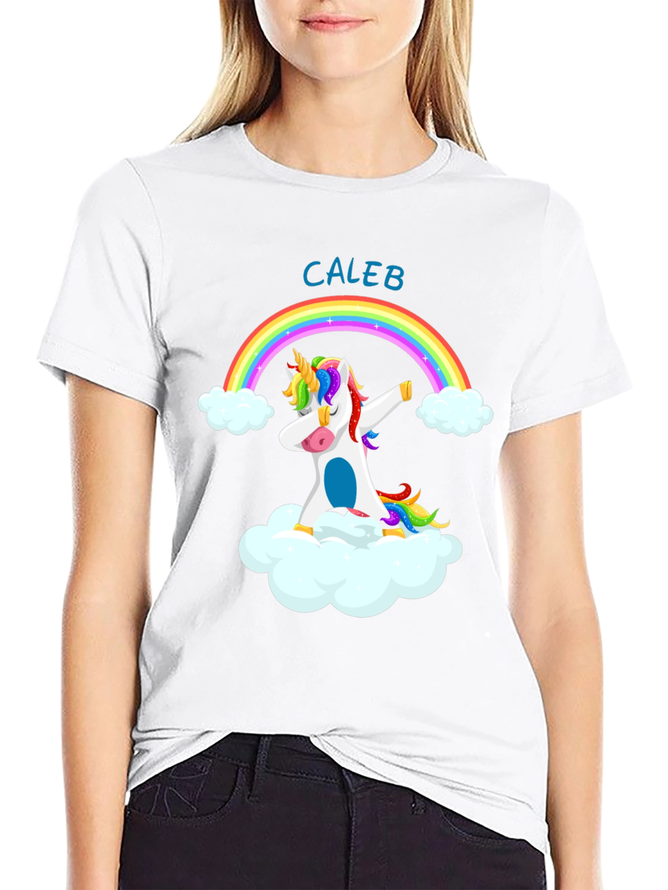 Caleb Unicorn Dab Rainbow T-Shirt