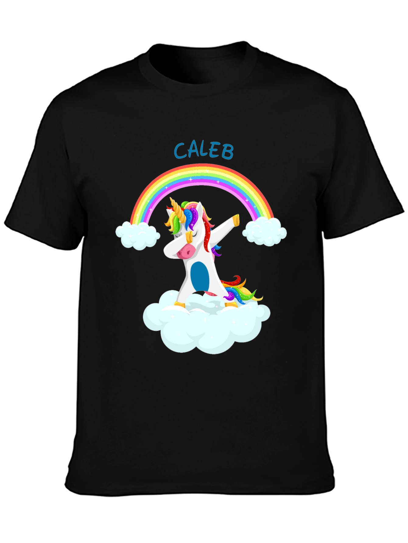 Caleb Unicorn Dab Rainbow T-Shirt
