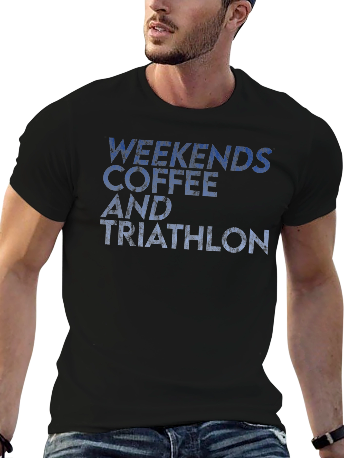 Weekends Coffee and Triathlon Graphic T-Shirt