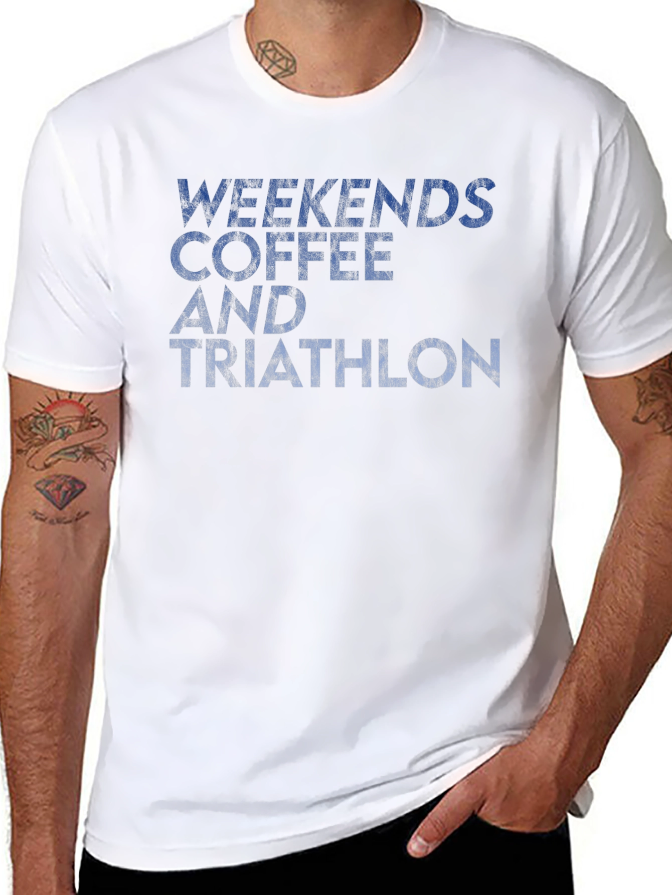Weekends Coffee and Triathlon Graphic T-Shirt