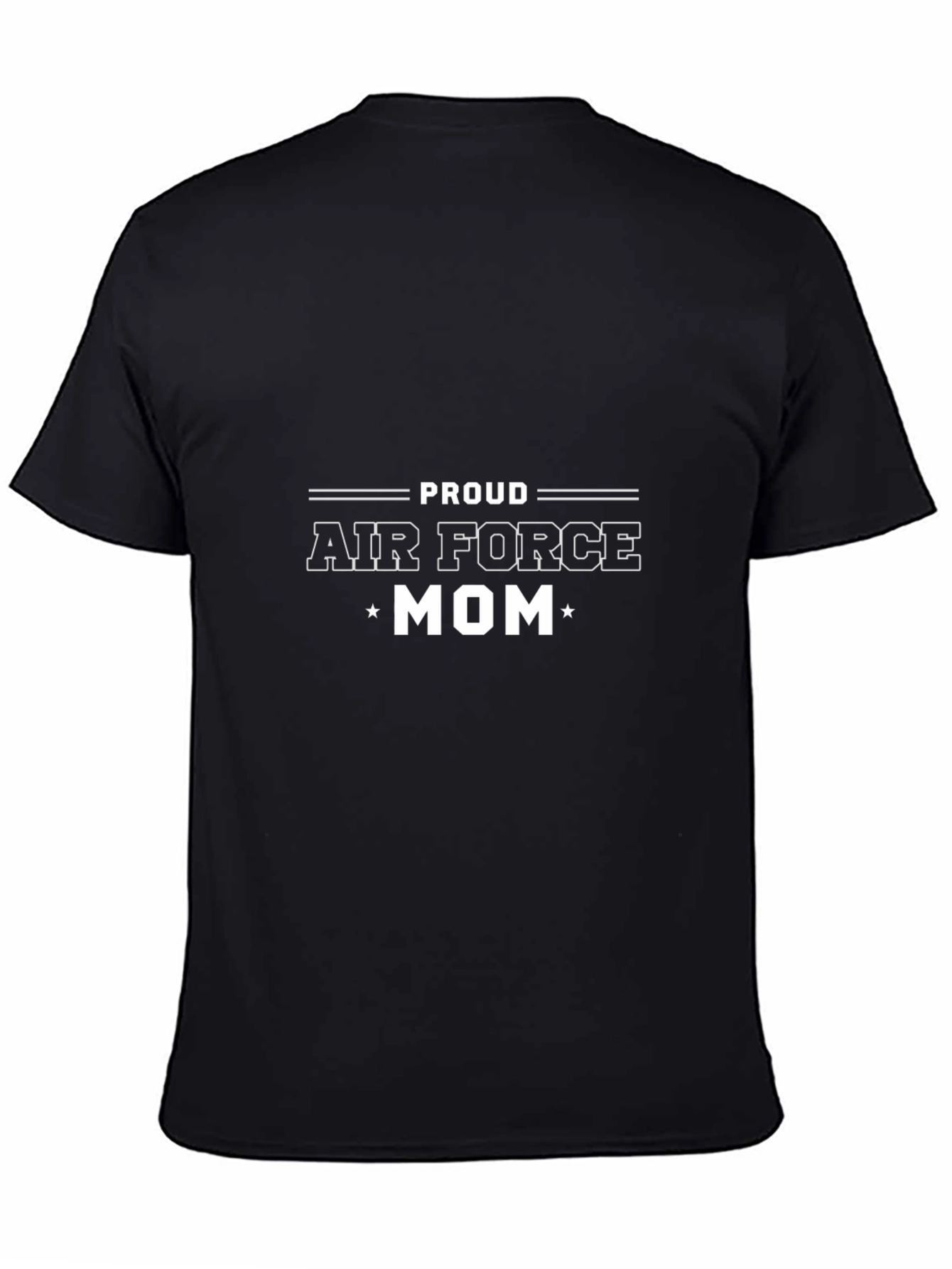 Proud Air Force Mom Graphic T-Shirt - Black