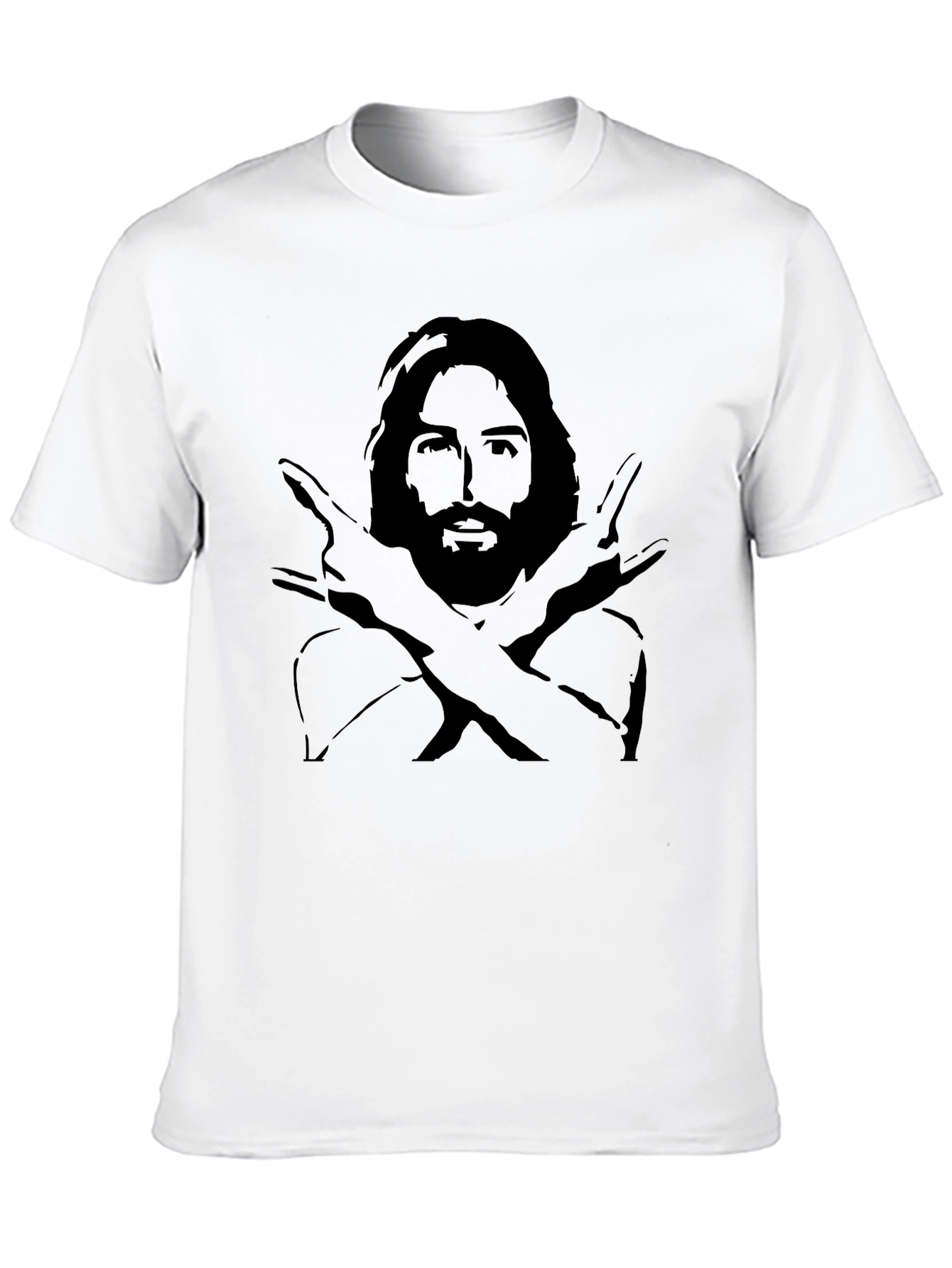 Jesus Peace Sign Black T-Shirt