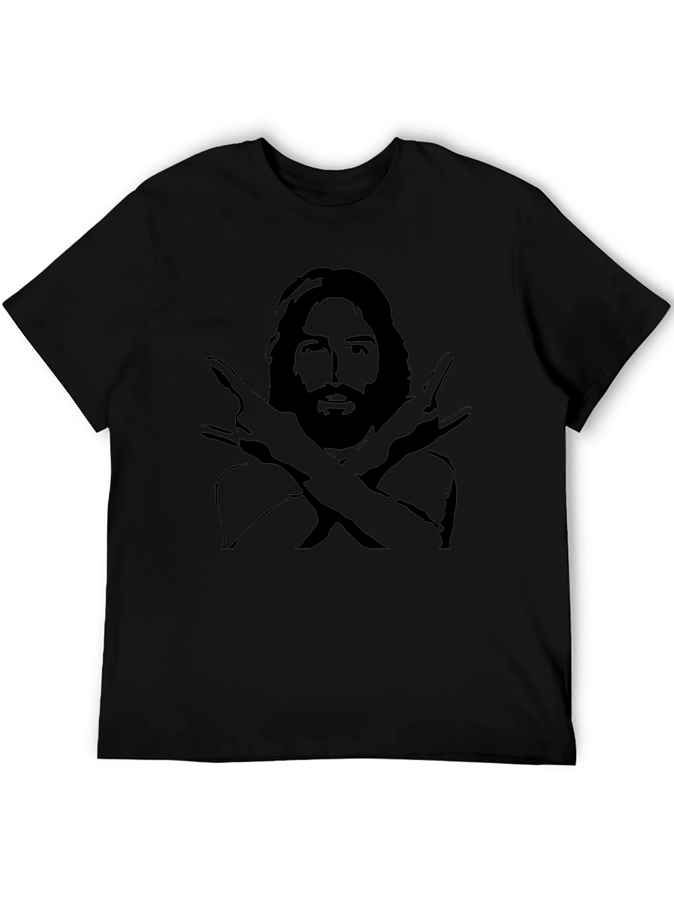Jesus Peace Sign Black T-Shirt