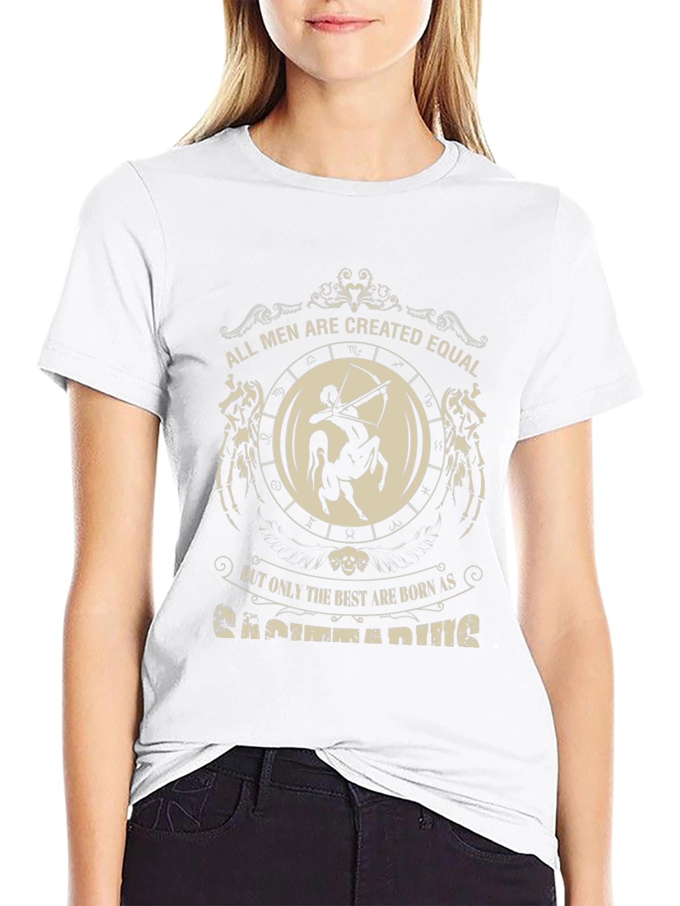 Sagittarius Zodiac T-Shirt - All Men Are Created Equal