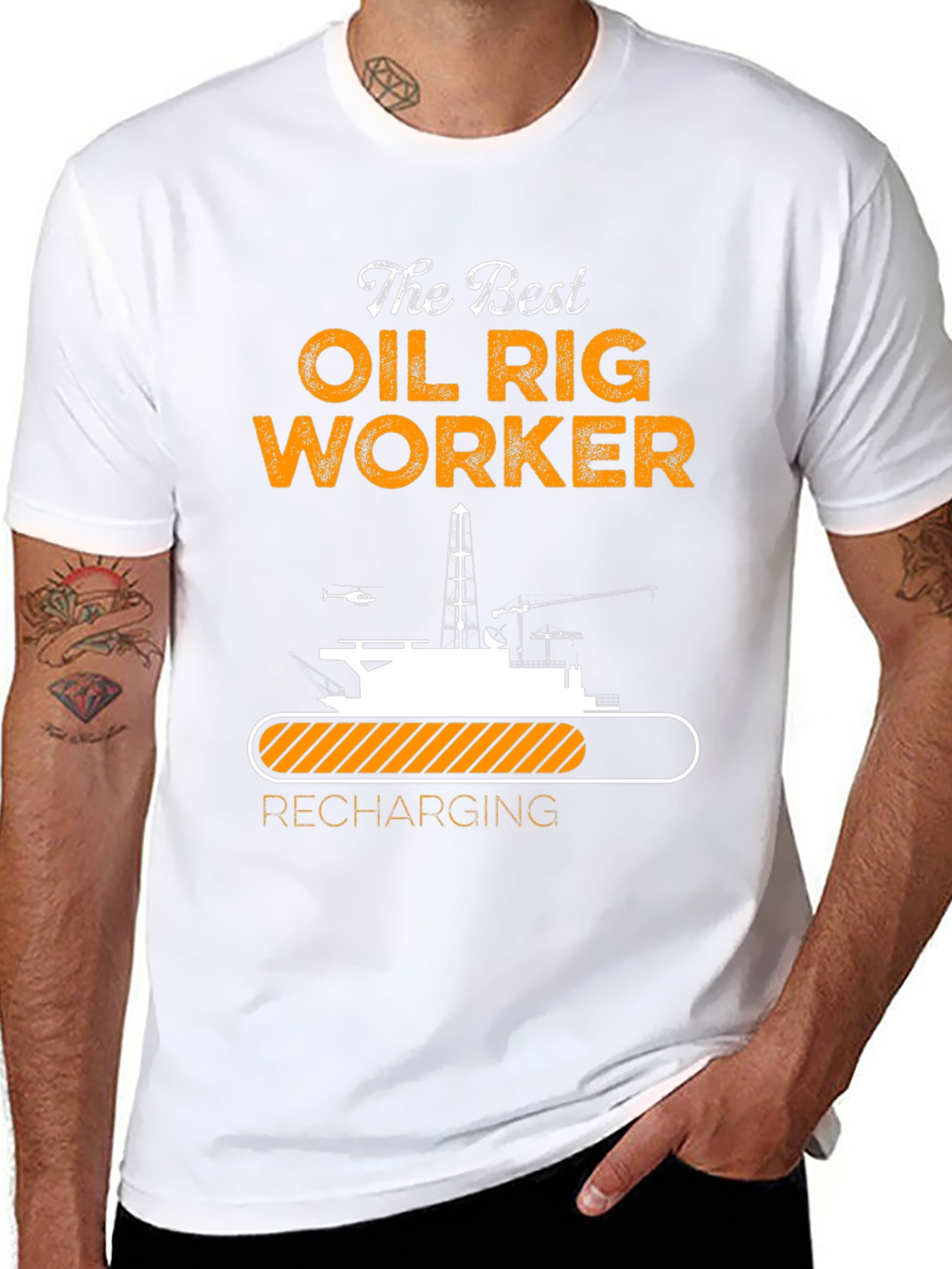 The Best Oil Rig Worker Recharging T-Shirt