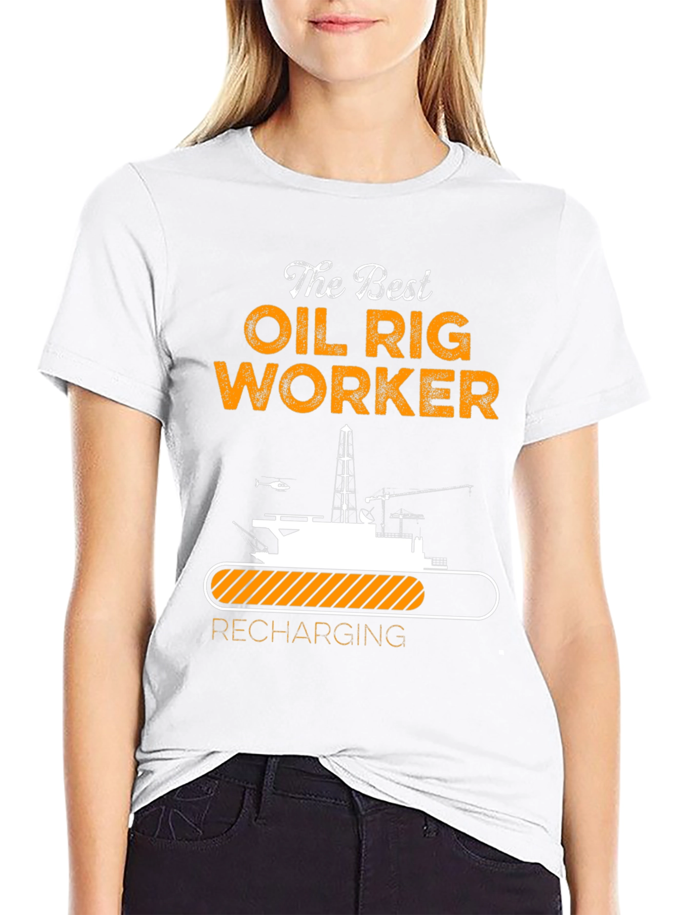 The Best Oil Rig Worker Recharging T-Shirt