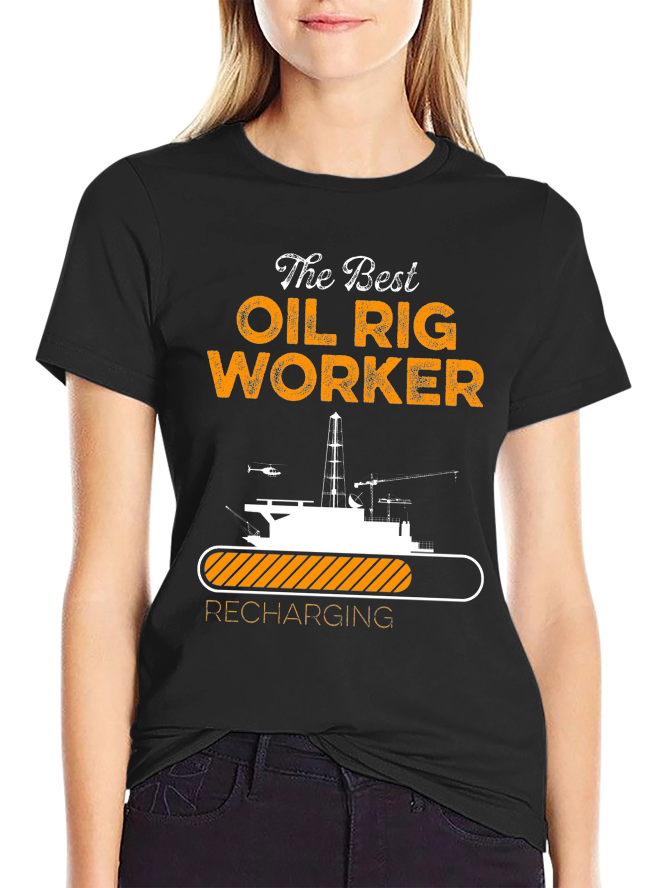 The Best Oil Rig Worker Recharging T-Shirt