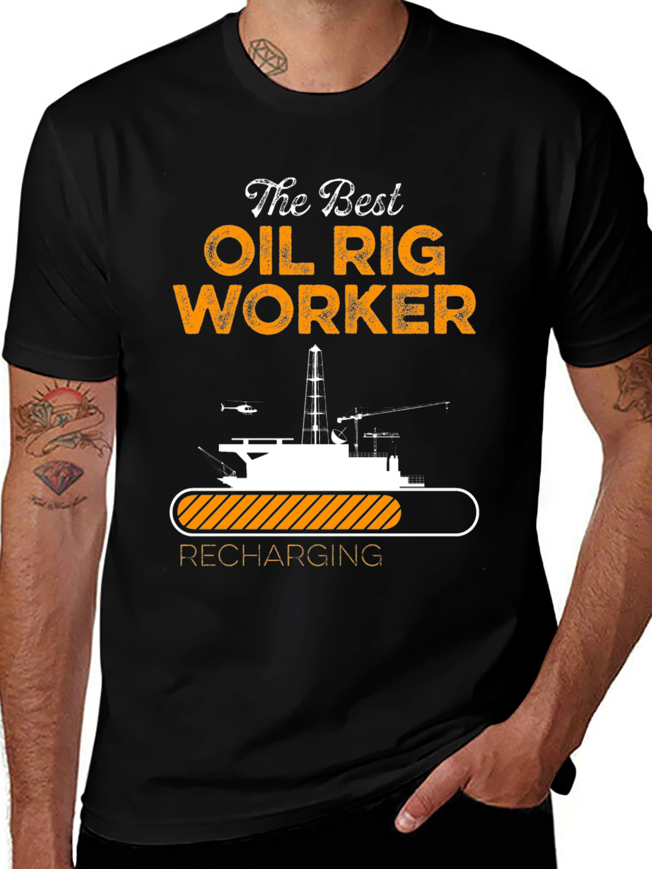 The Best Oil Rig Worker Recharging T-Shirt
