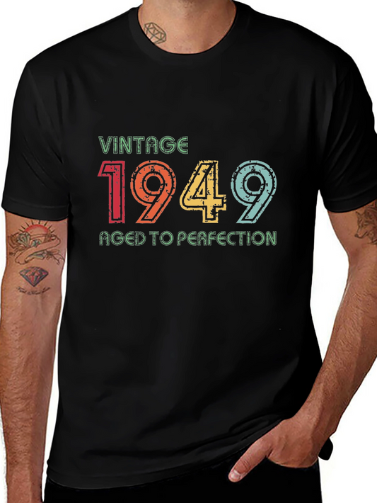 Vintage 1949 Aged to Perfection Black T-Shirt