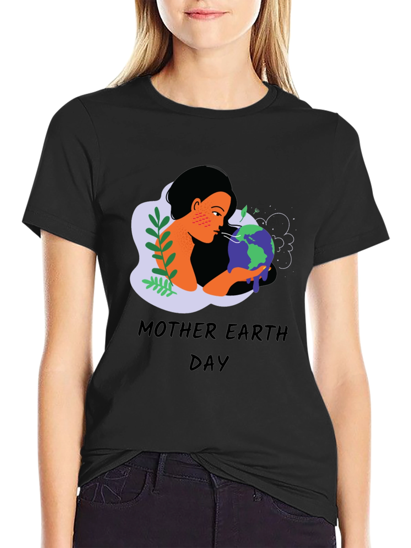 Mother Earth Day T-Shirt - Black Graphic Tee