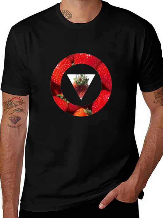 Strawberry Circle T-Shirt - Stylish Graphic Tee