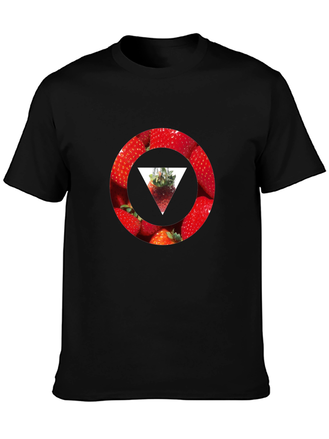 Strawberry Circle T-Shirt - Stylish Graphic Tee
