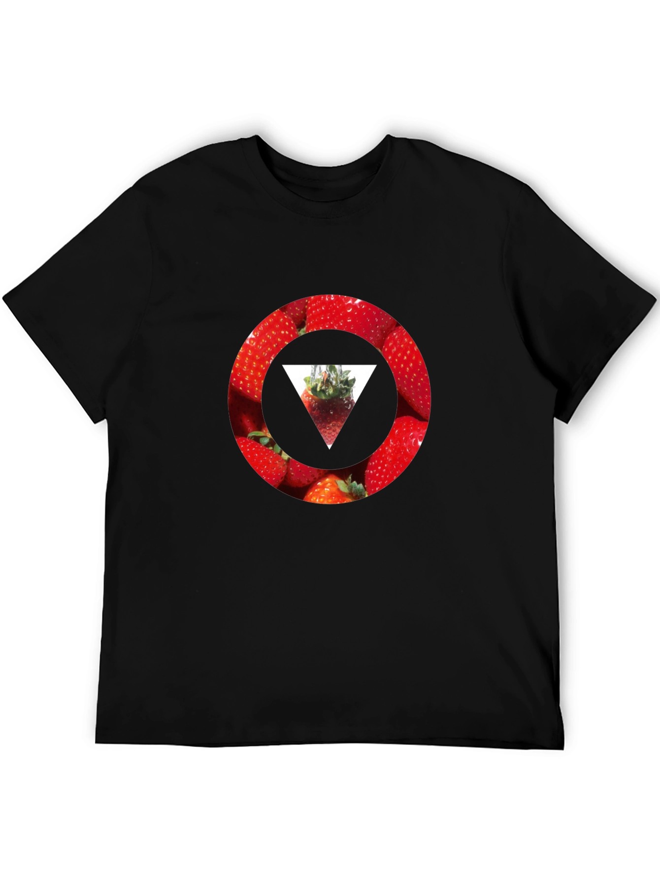 Strawberry Circle T-Shirt - Stylish Graphic Tee