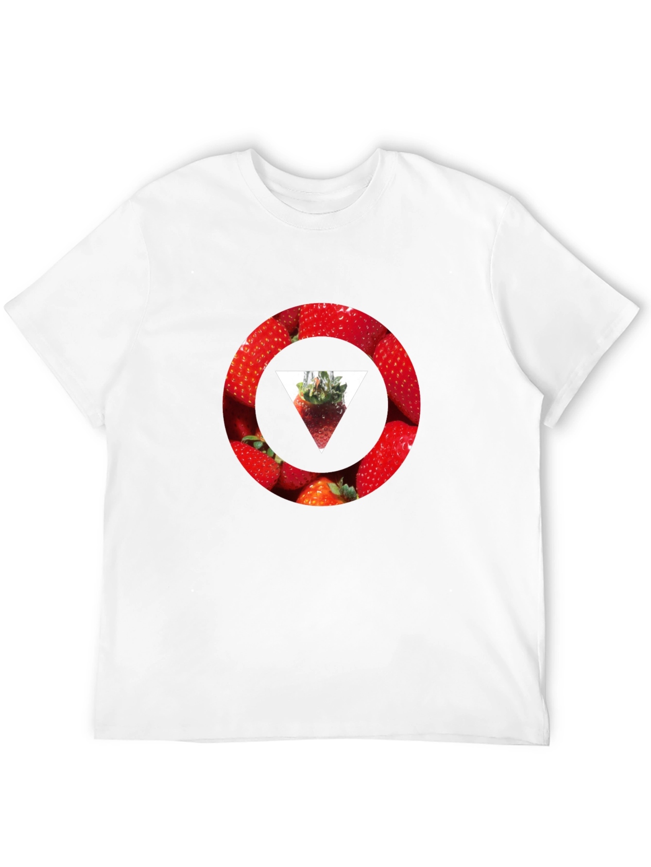 Strawberry Circle T-Shirt - Stylish Graphic Tee