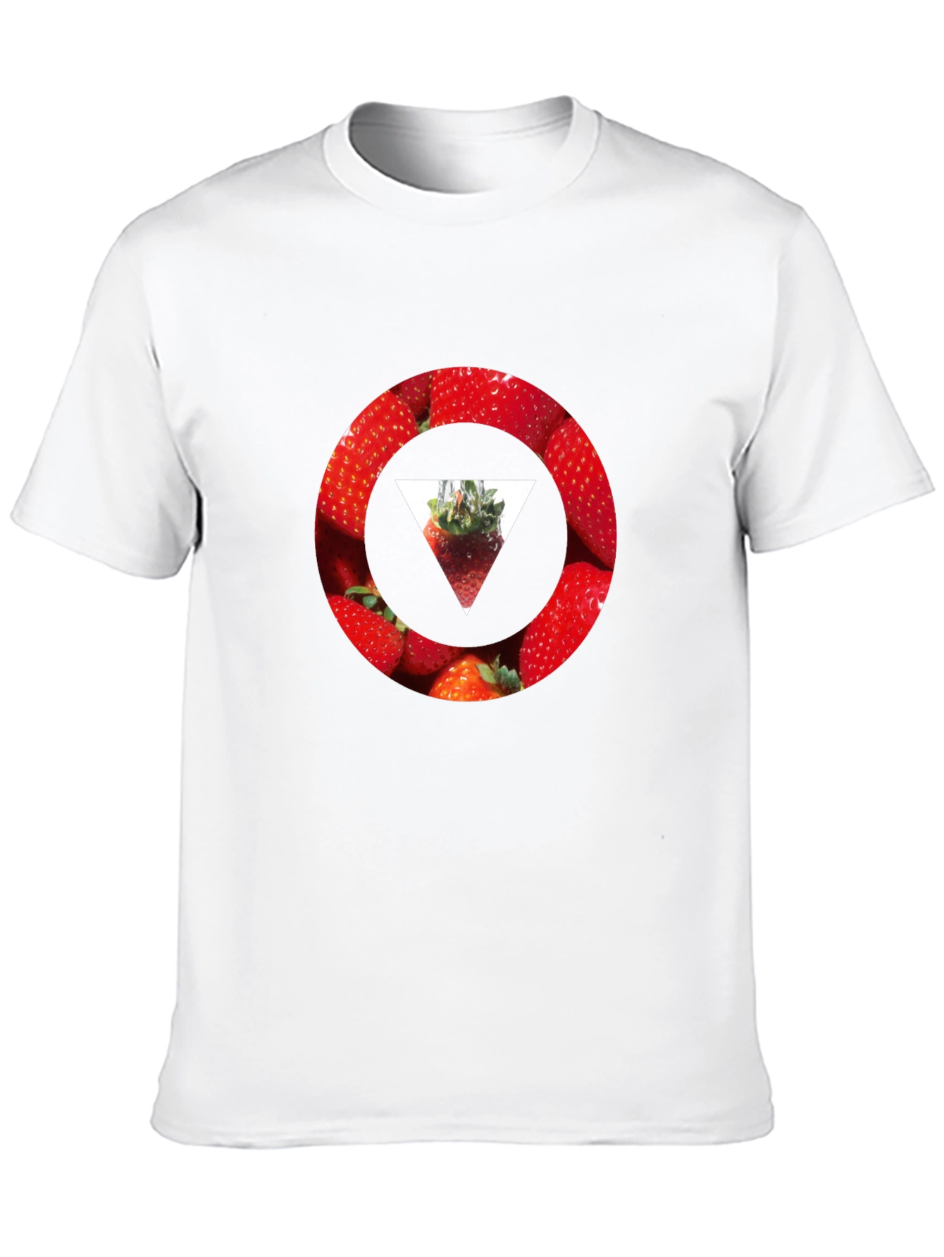 Strawberry Circle T-Shirt - Stylish Graphic Tee