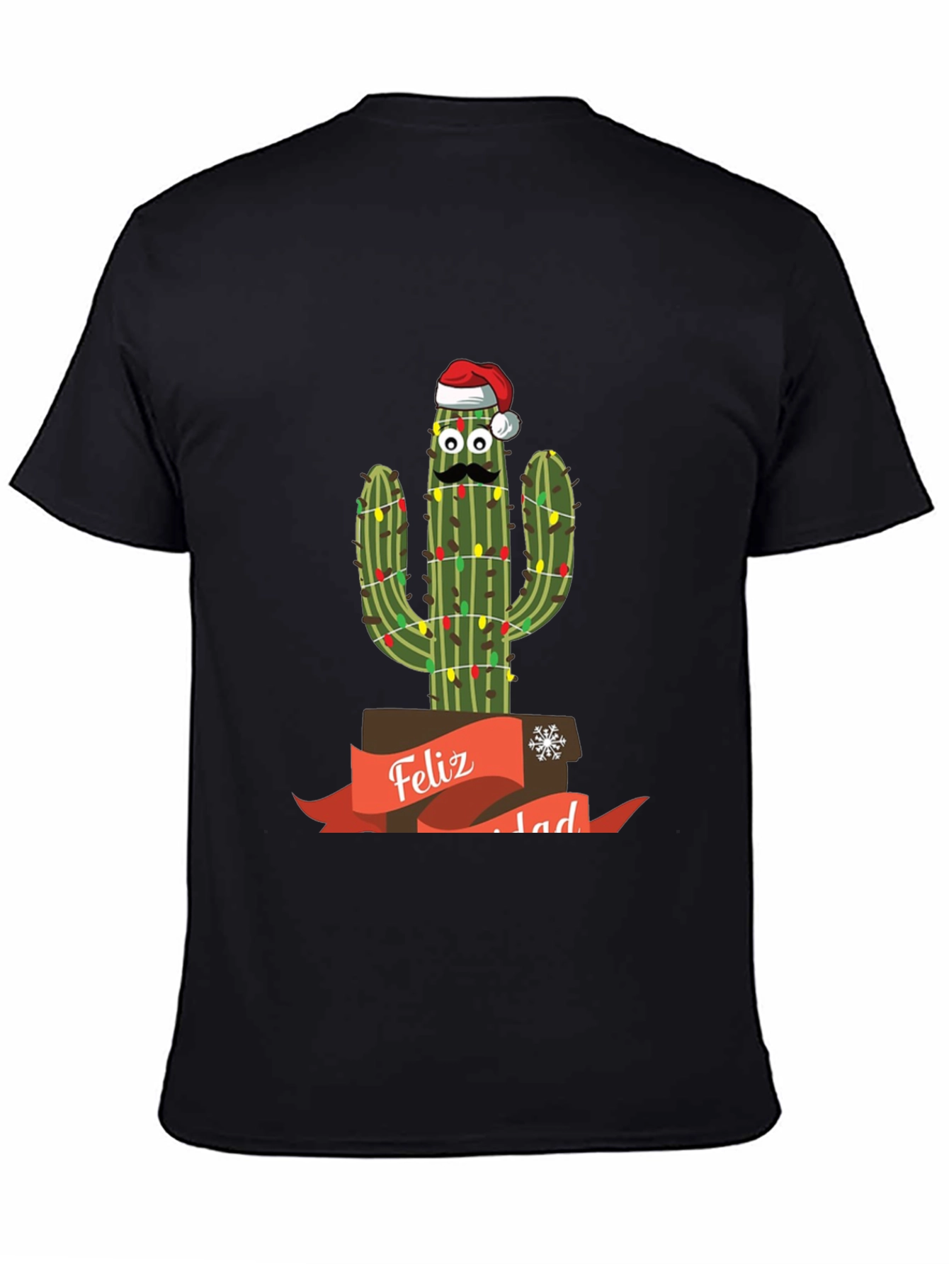 Festive Cactus T-Shirt - Feliz Navidad!