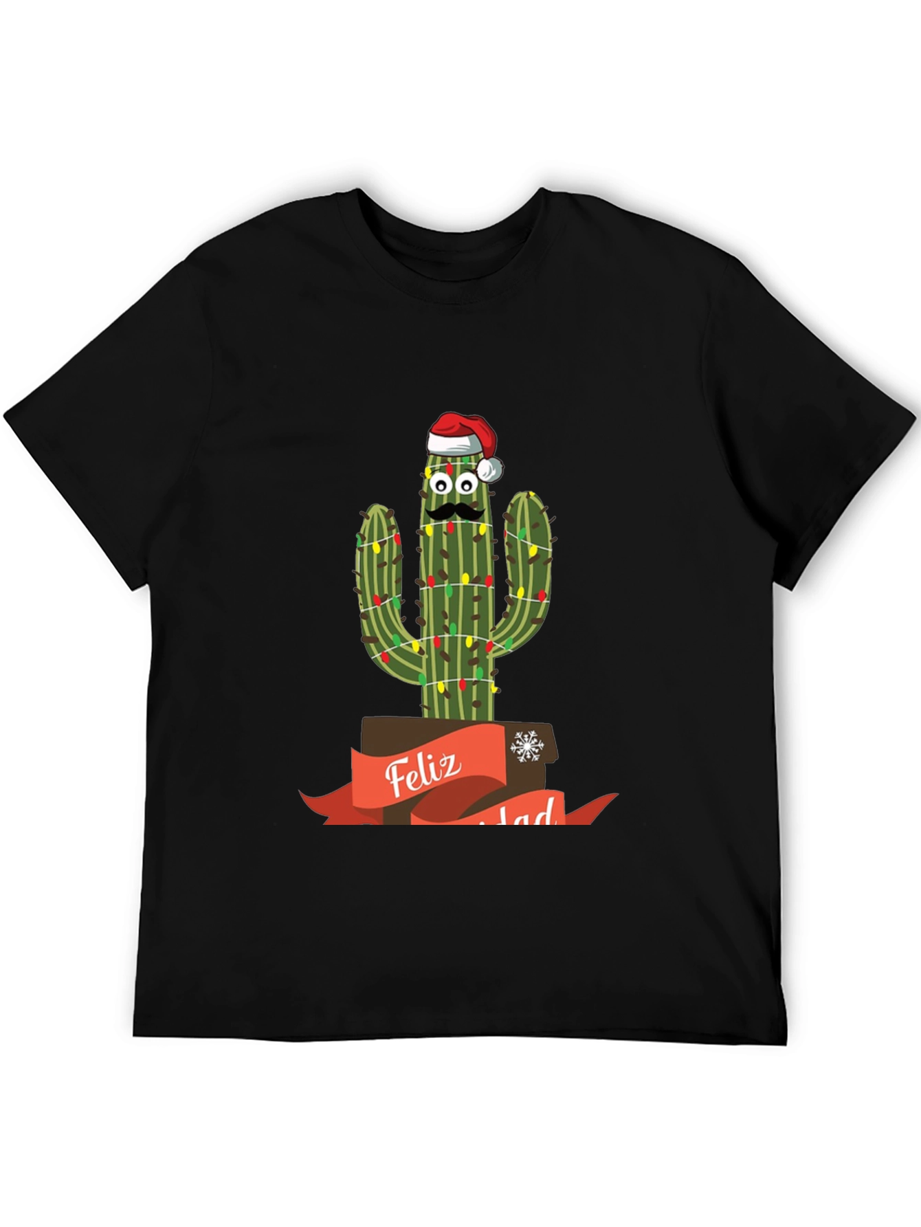 Festive Cactus T-Shirt - Feliz Navidad!