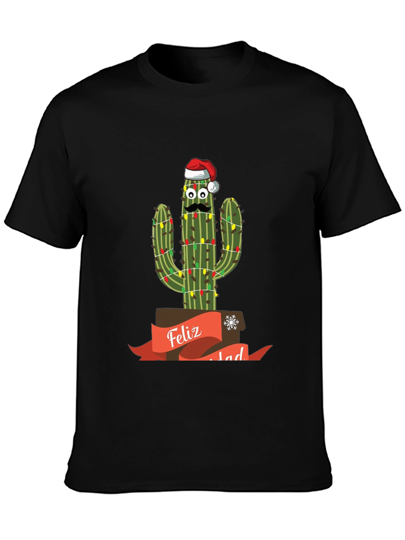 Festive Cactus T-Shirt - Feliz Navidad!