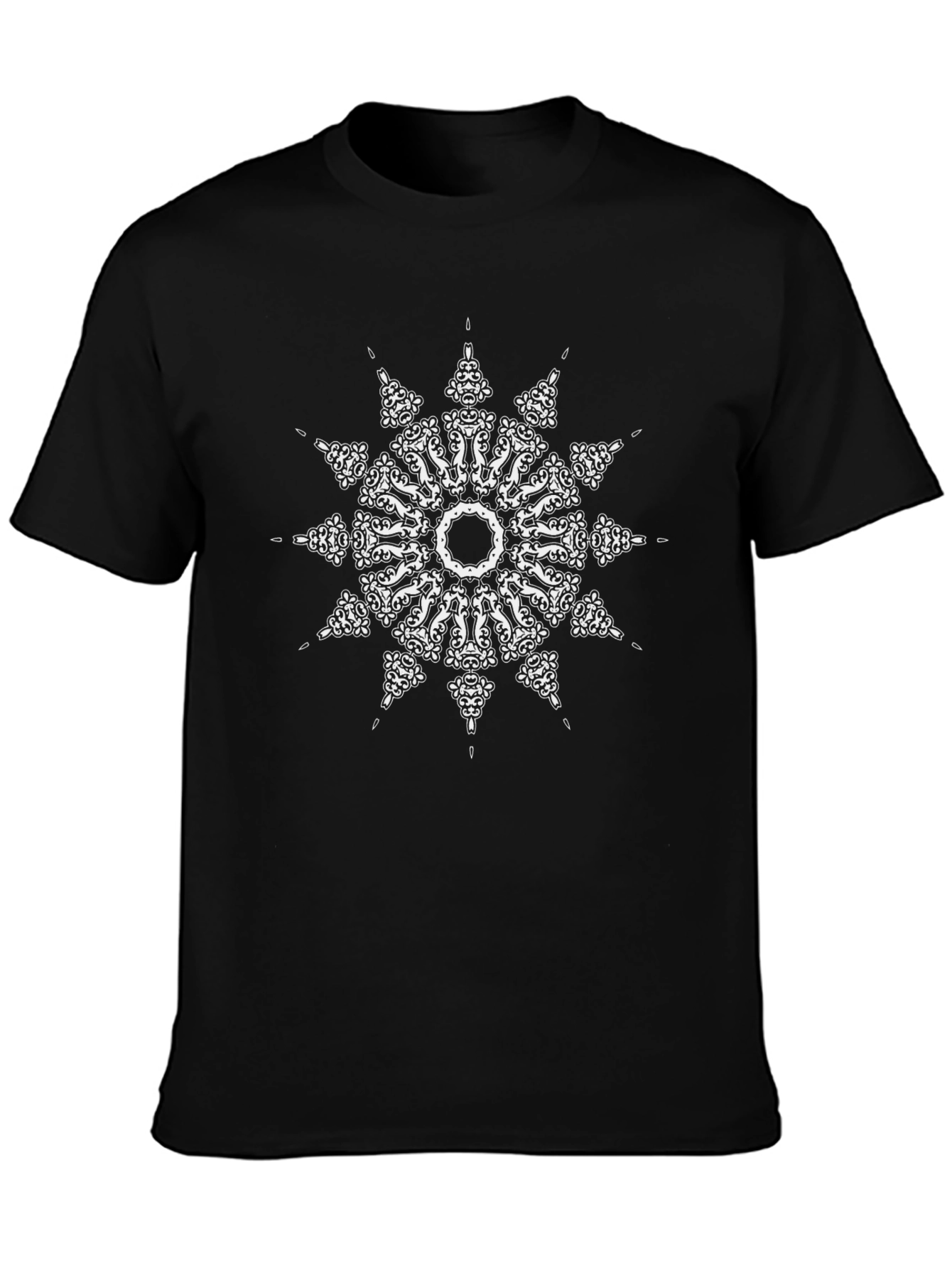 Mandala Graphic T-Shirt - Black Cotton Tee