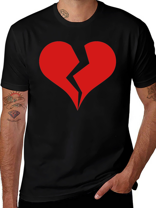 Broken Heart Graphic T-Shirt - Black