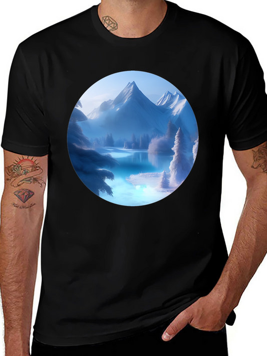 Mountain Lake Graphic Tee - Black T-Shirt