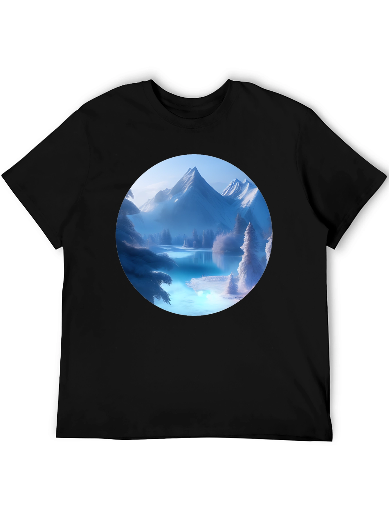 Mountain Lake Graphic Tee - Black T-Shirt