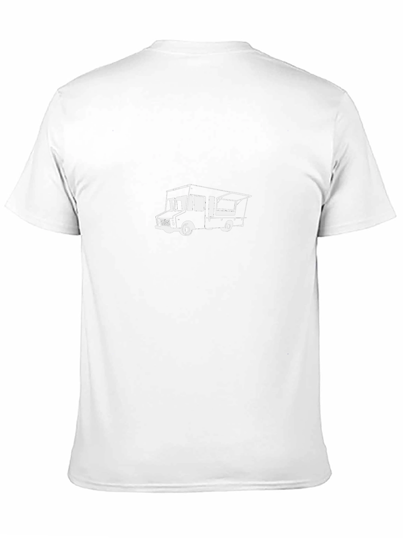 Mens Black T-Shirt with Food Truck Graphic