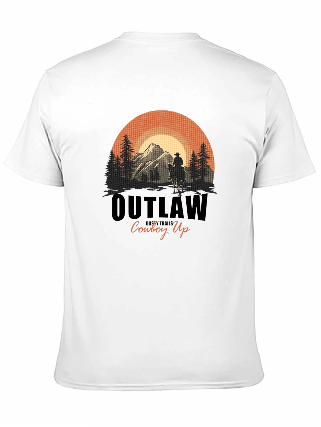 Outlaw Cowboy Up Graphic Tee - Western Style