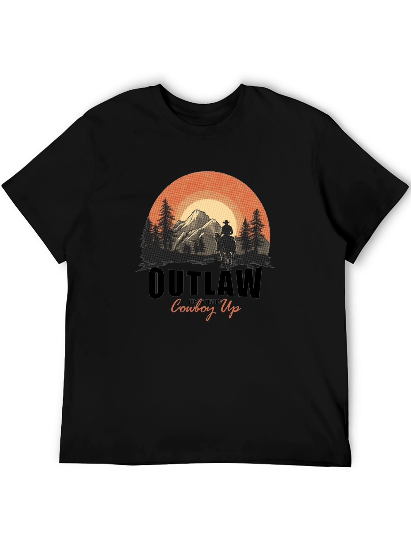 Outlaw Cowboy Up Graphic Tee - Western Style