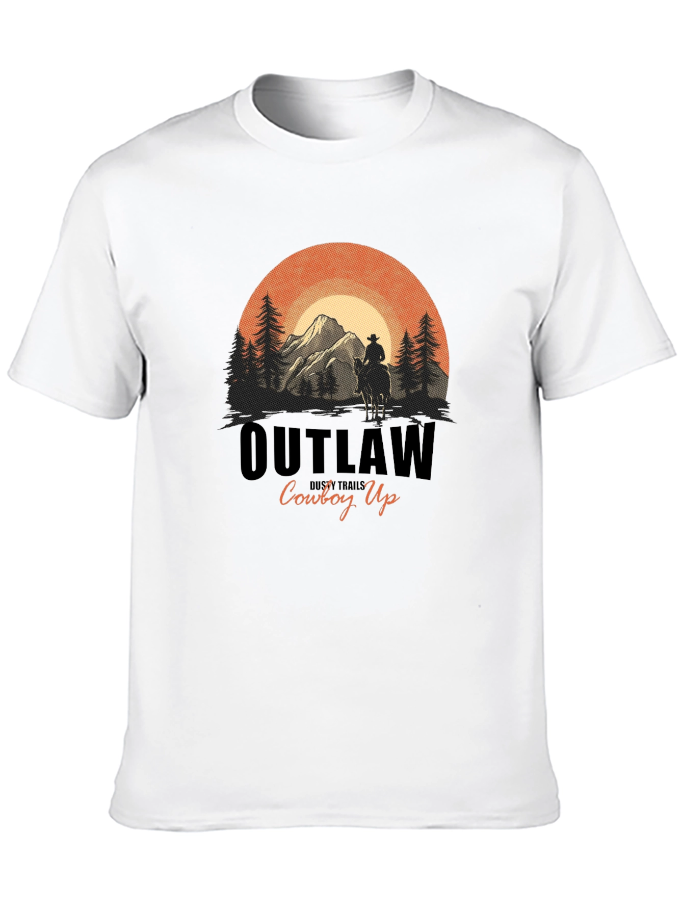 Outlaw Cowboy Up Graphic Tee - Western Style