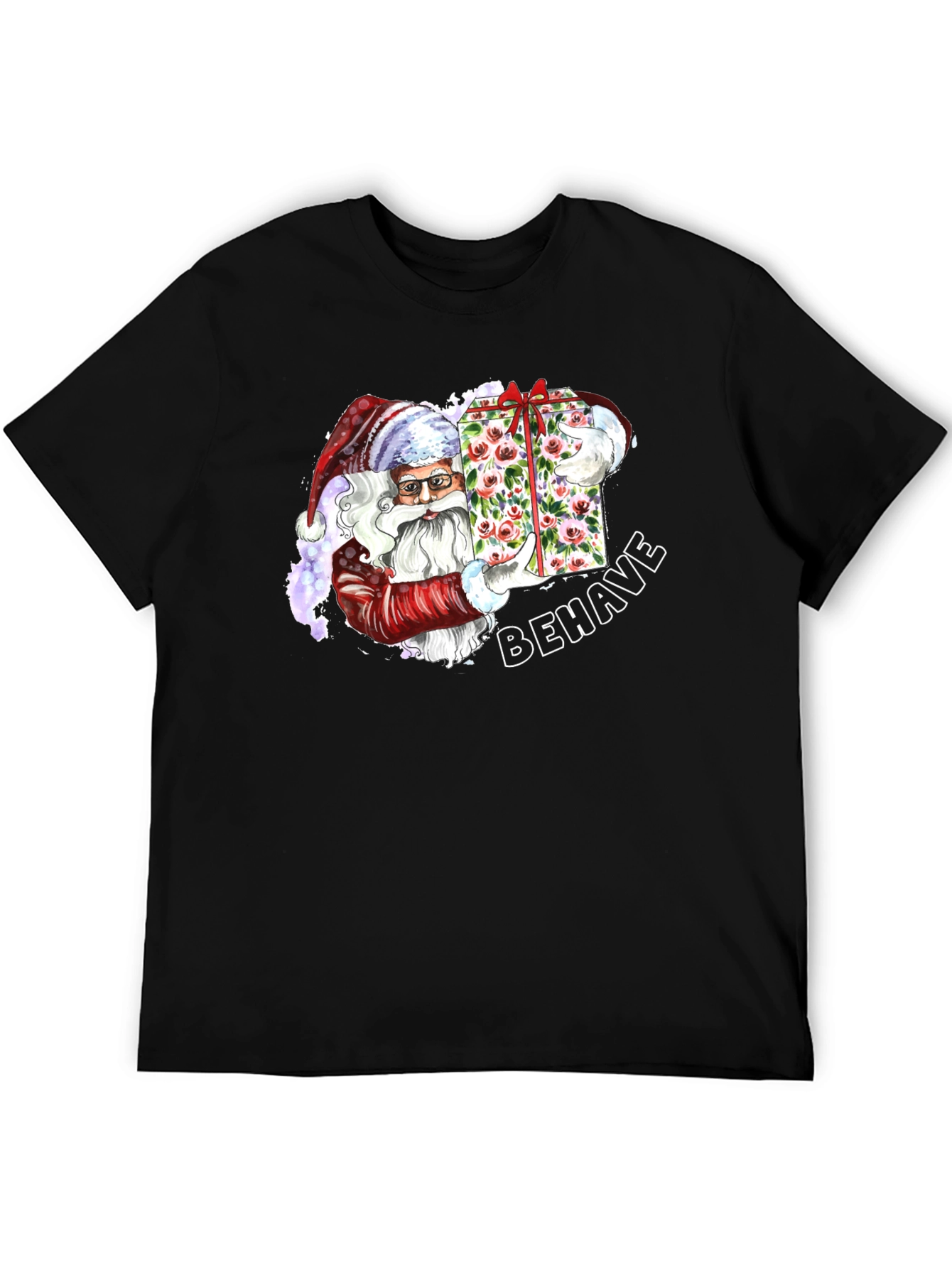 Behave Santa T-Shirt - Holiday Graphic Tee