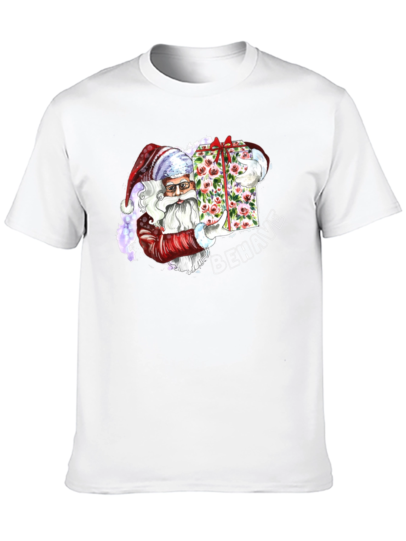 Behave Santa T-Shirt - Holiday Graphic Tee