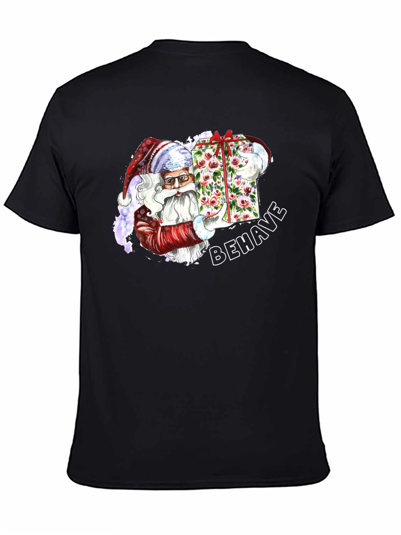 Behave Santa T-Shirt - Holiday Graphic Tee