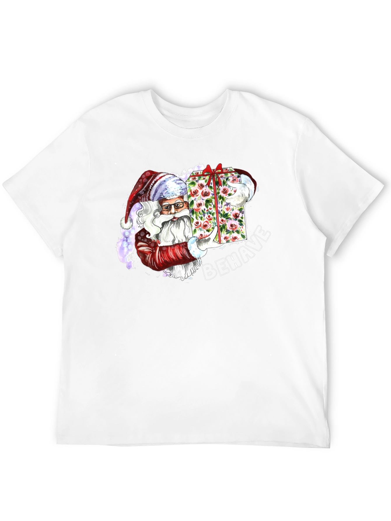 Behave Santa T-Shirt - Holiday Graphic Tee