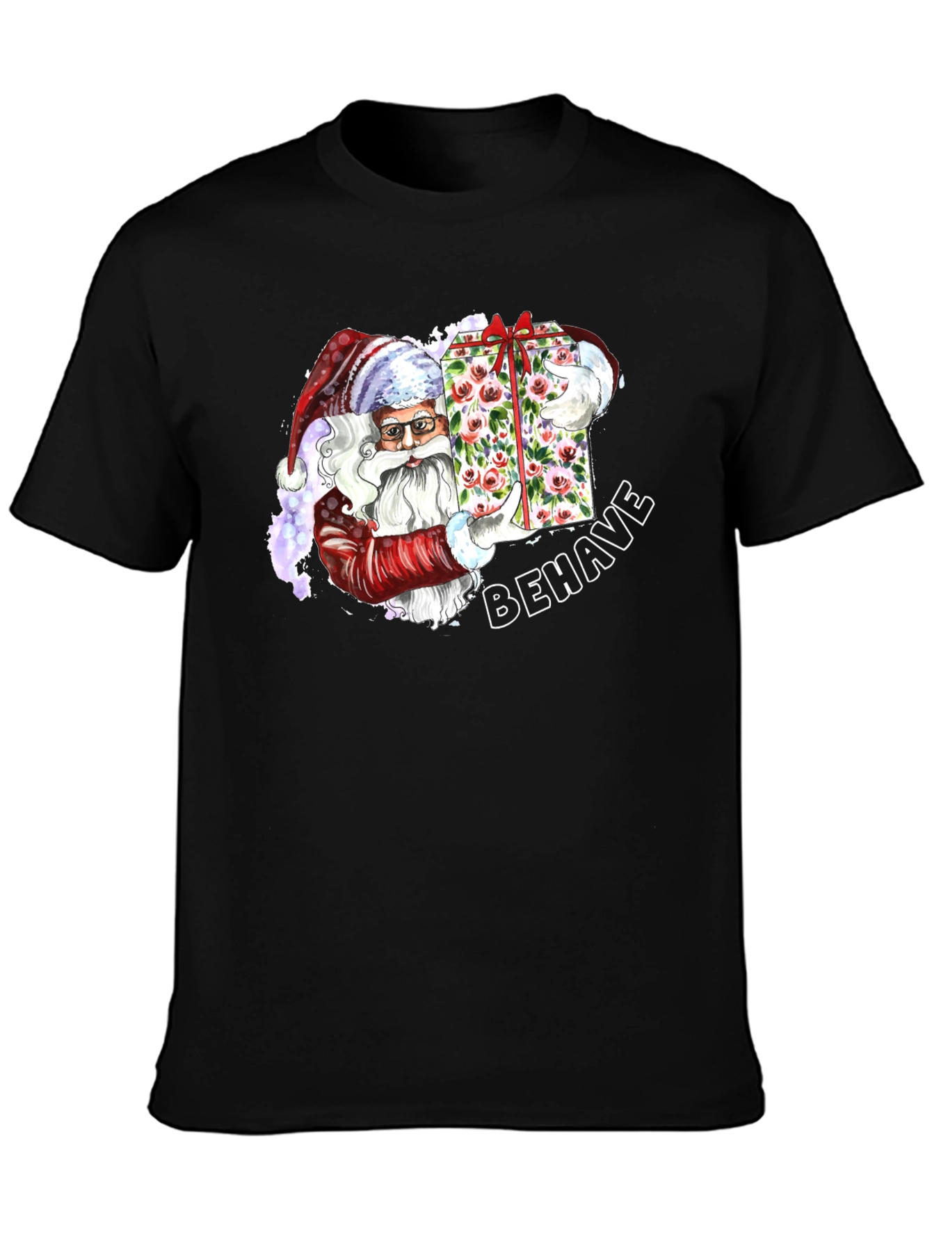 Behave Santa T-Shirt - Holiday Graphic Tee