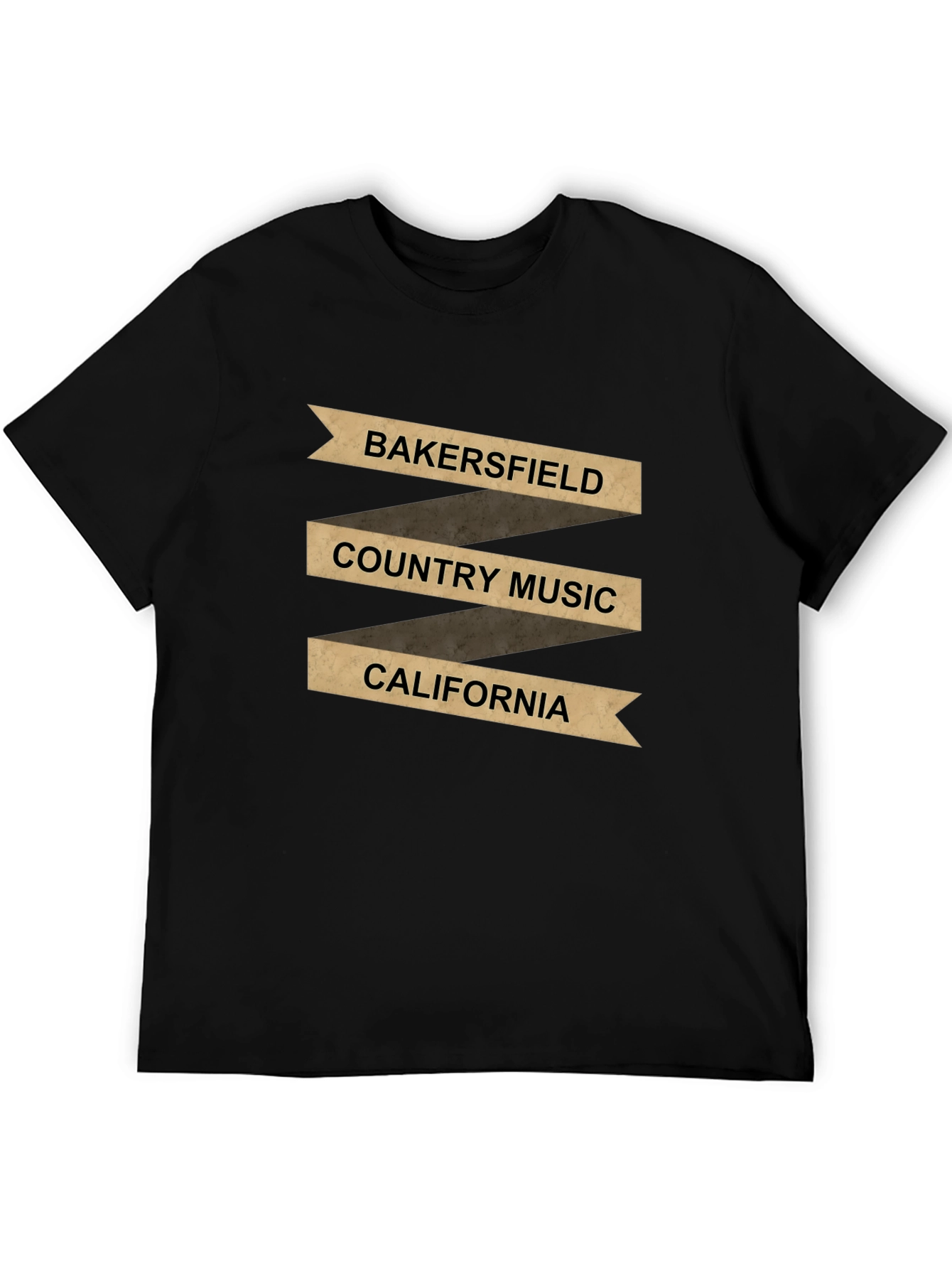Bakersfield Country Music California Black T-Shirt