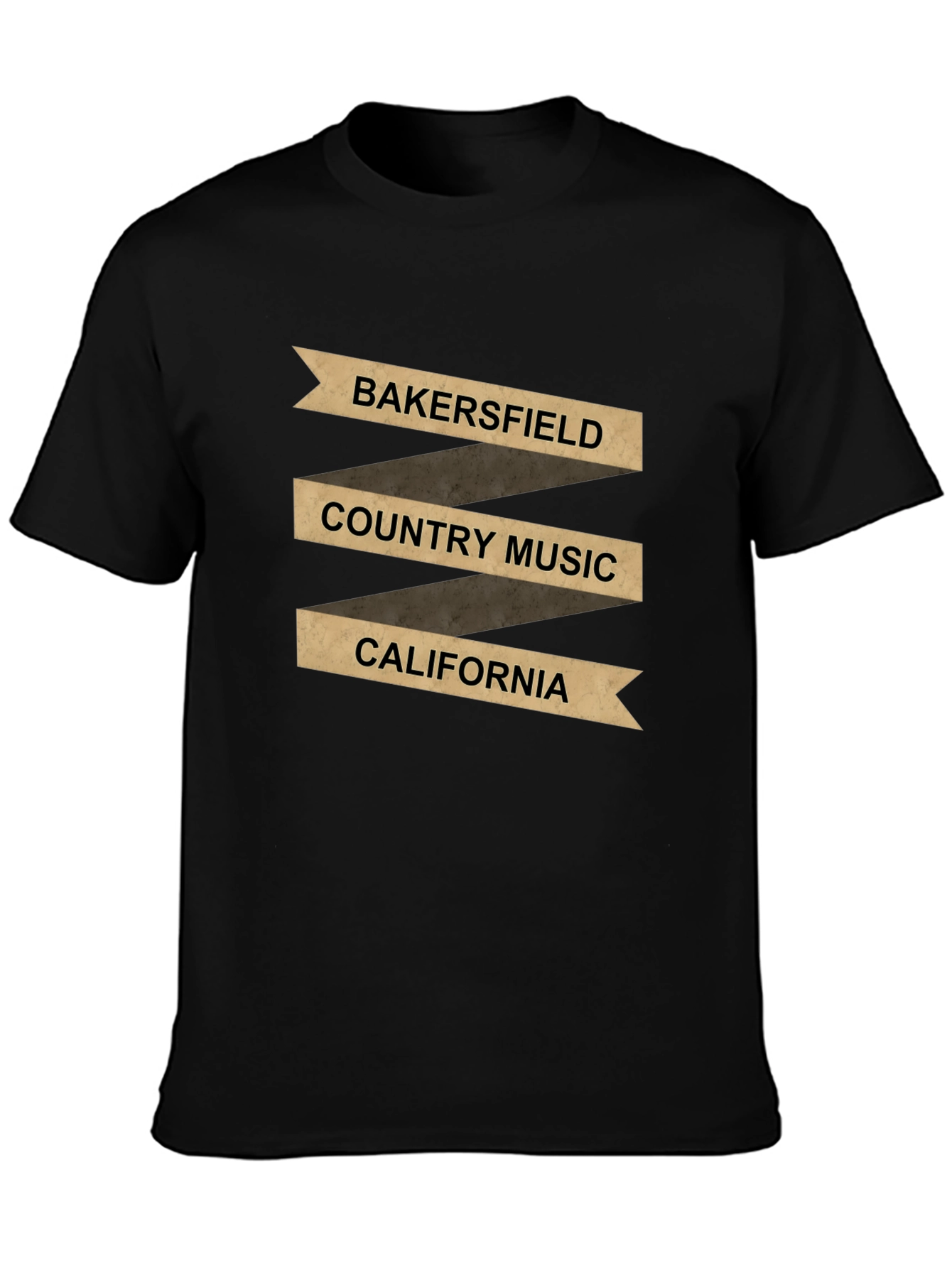 Bakersfield Country Music California Black T-Shirt