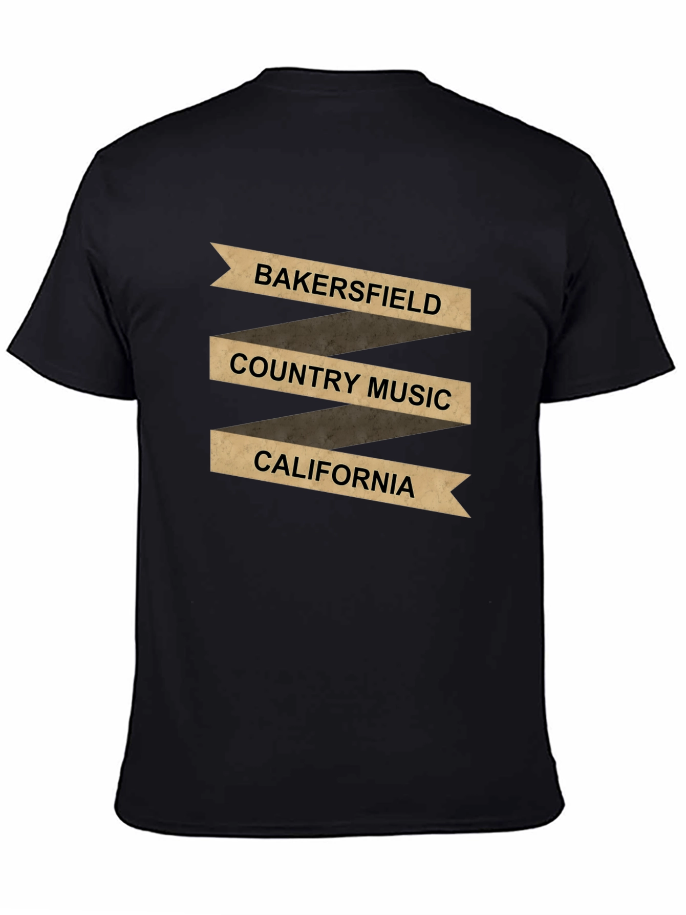 Bakersfield Country Music California Black T-Shirt