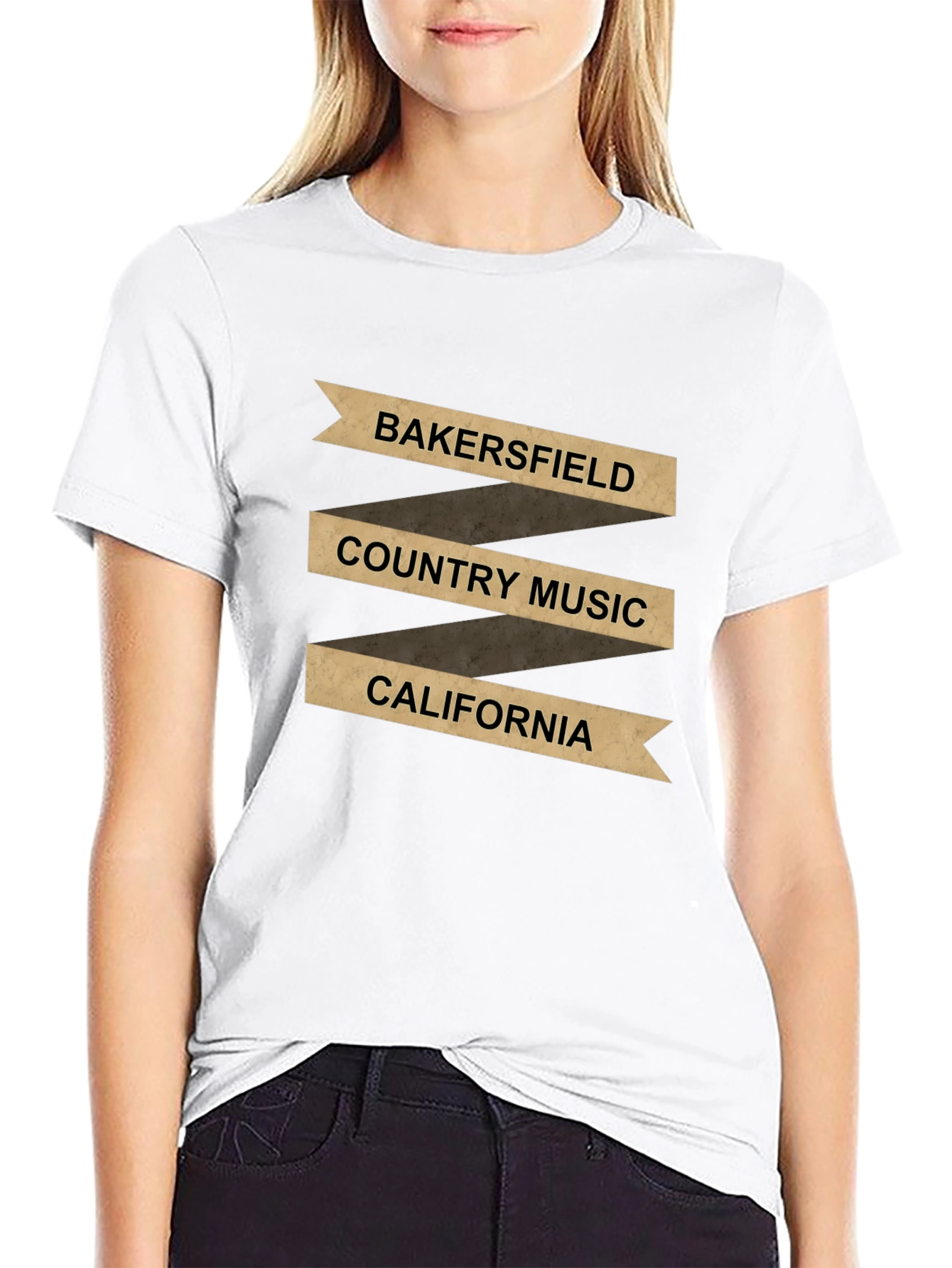Bakersfield Country Music California Black T-Shirt