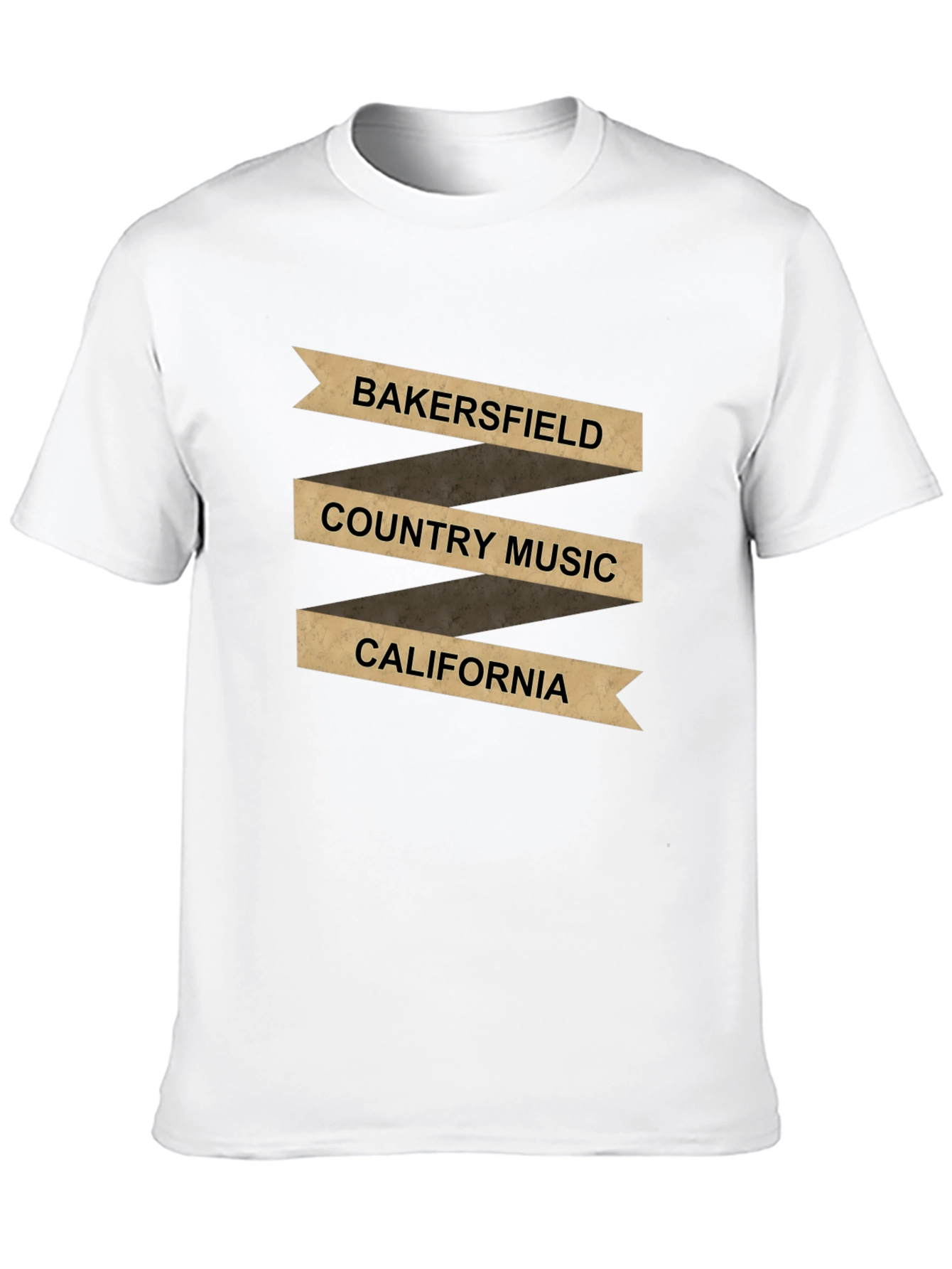 Bakersfield Country Music California Black T-Shirt