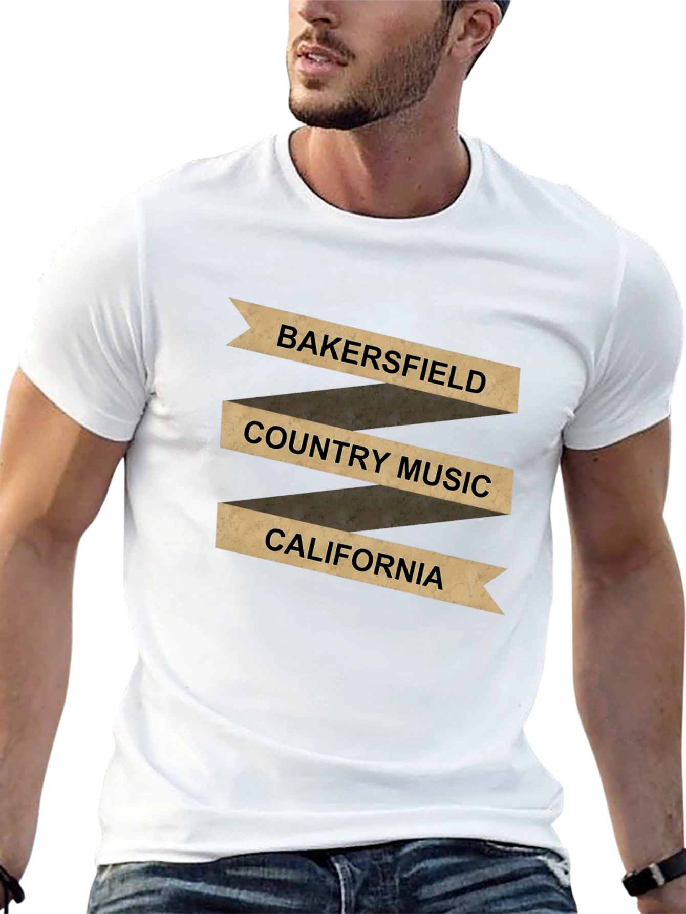 Bakersfield Country Music California Black T-Shirt