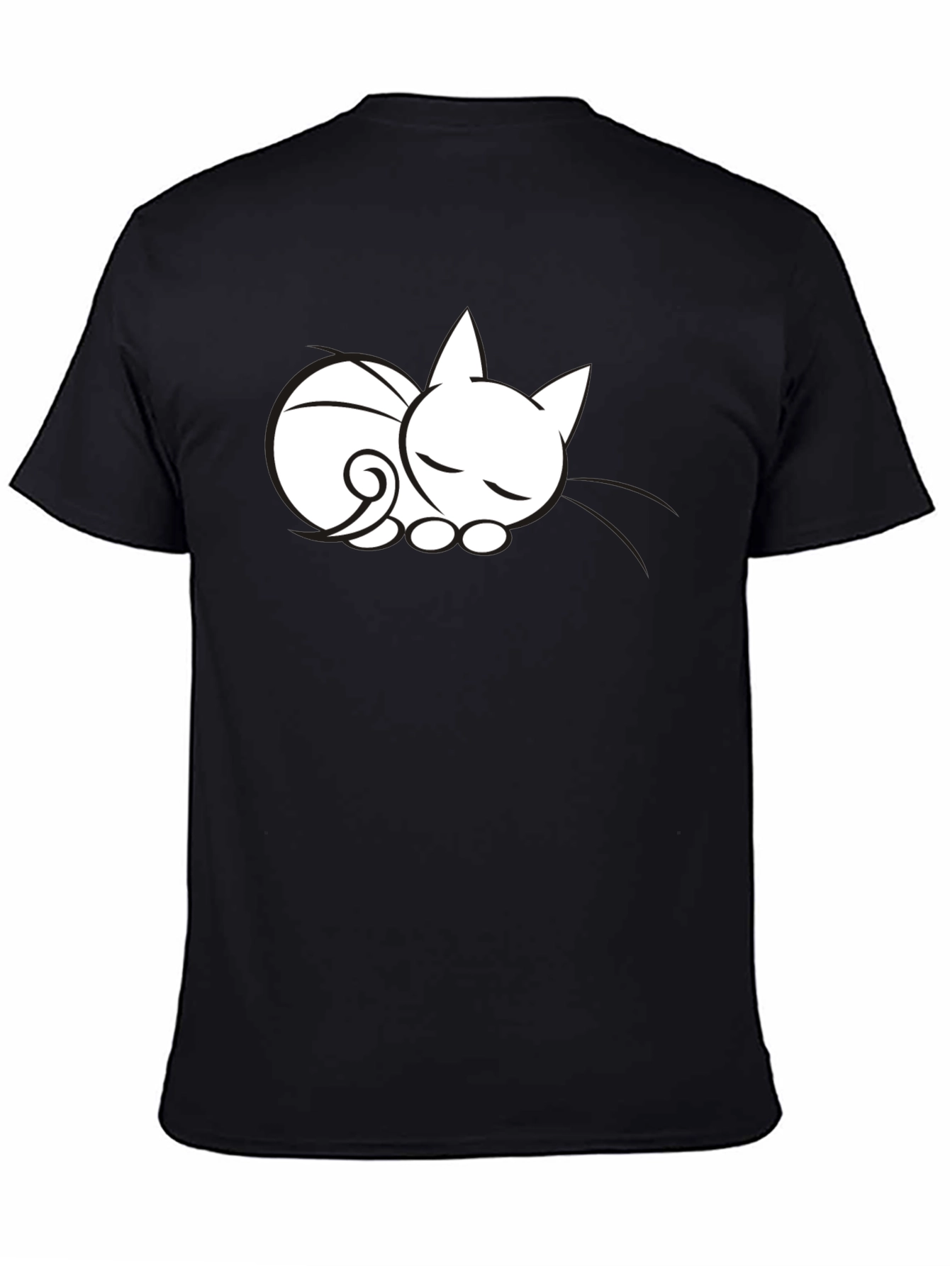 Sleeping Cat Graphic Tee - Soft Cotton