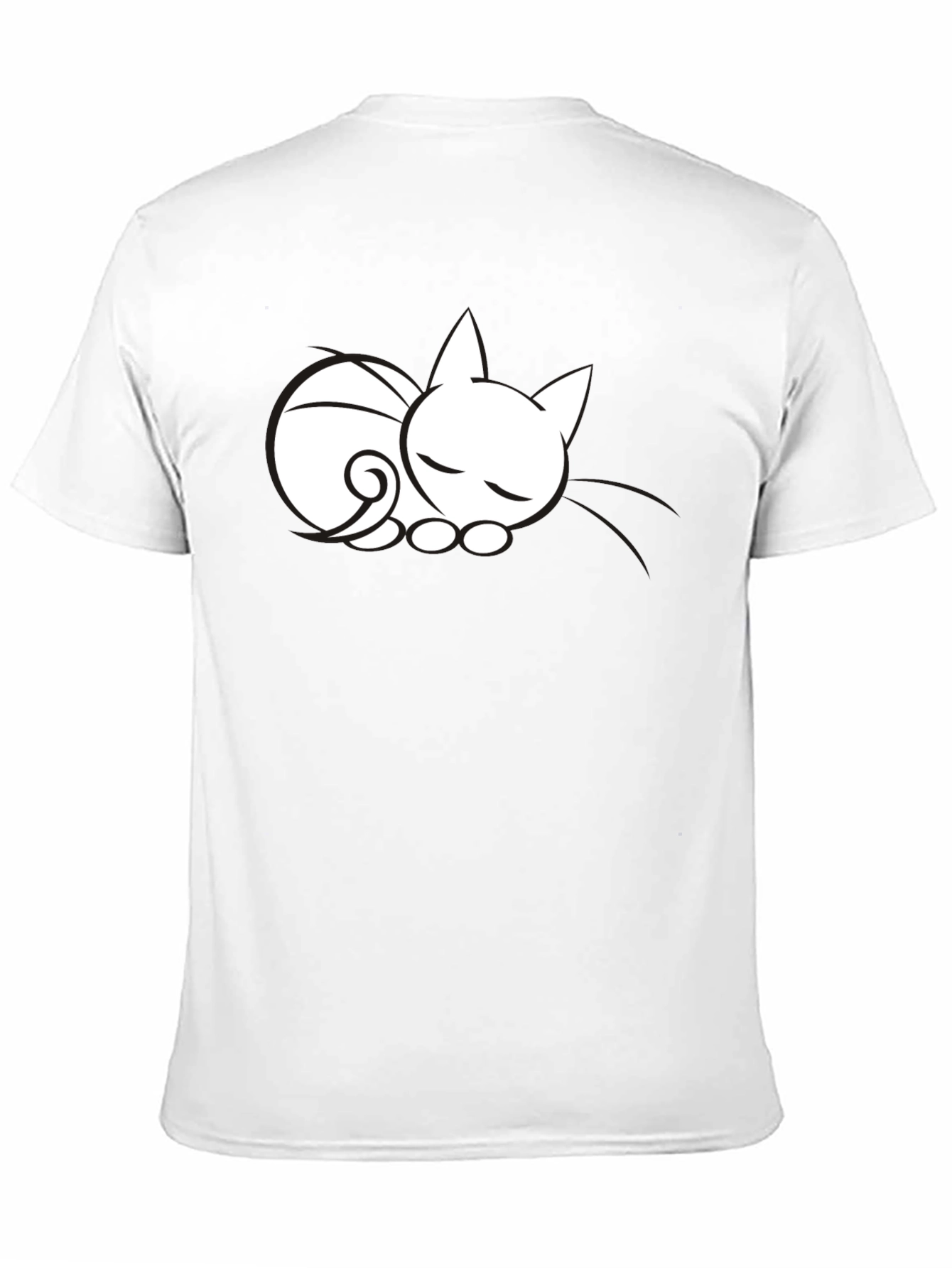 Sleeping Cat Graphic Tee - Soft Cotton