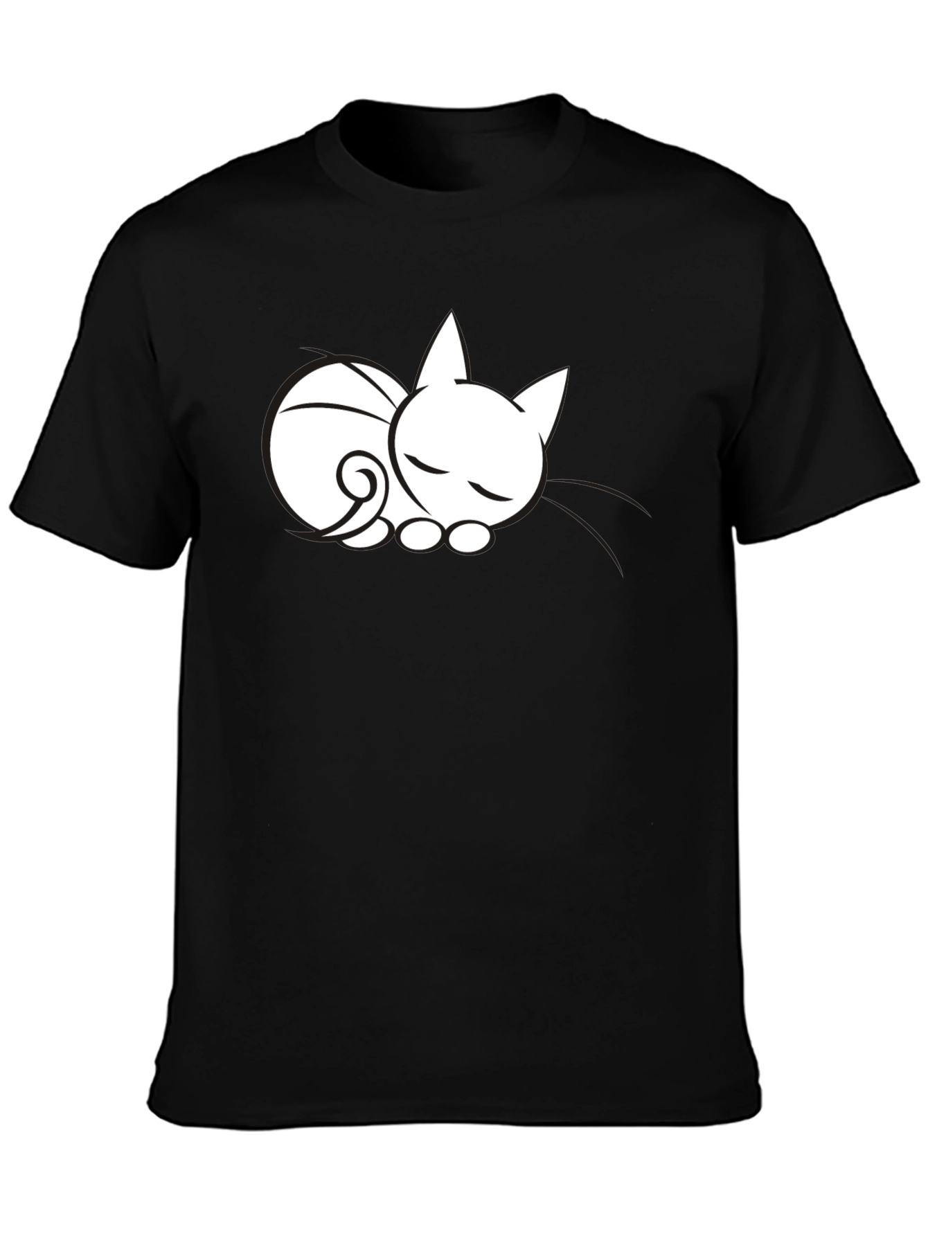 Sleeping Cat Graphic Tee - Soft Cotton