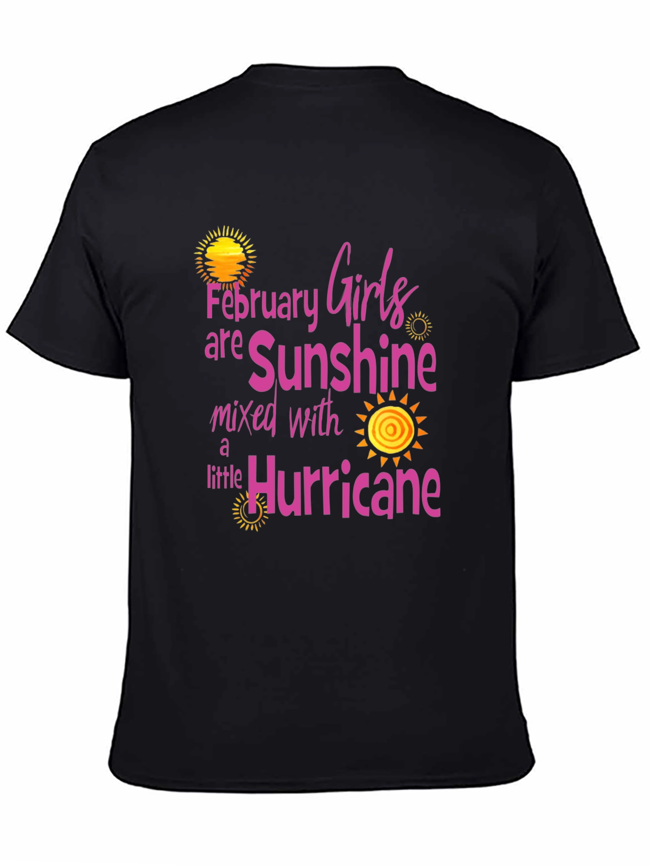 February Girls Sunshine Hurricane Black T-Shirt