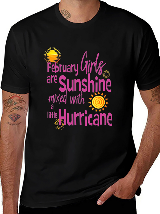 February Girls Sunshine Hurricane Black T-Shirt