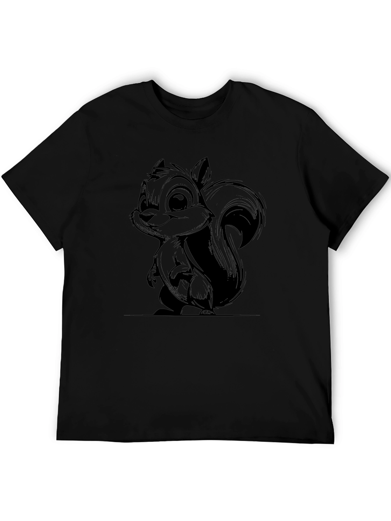 Squirrel Graphic Black T-Shirt