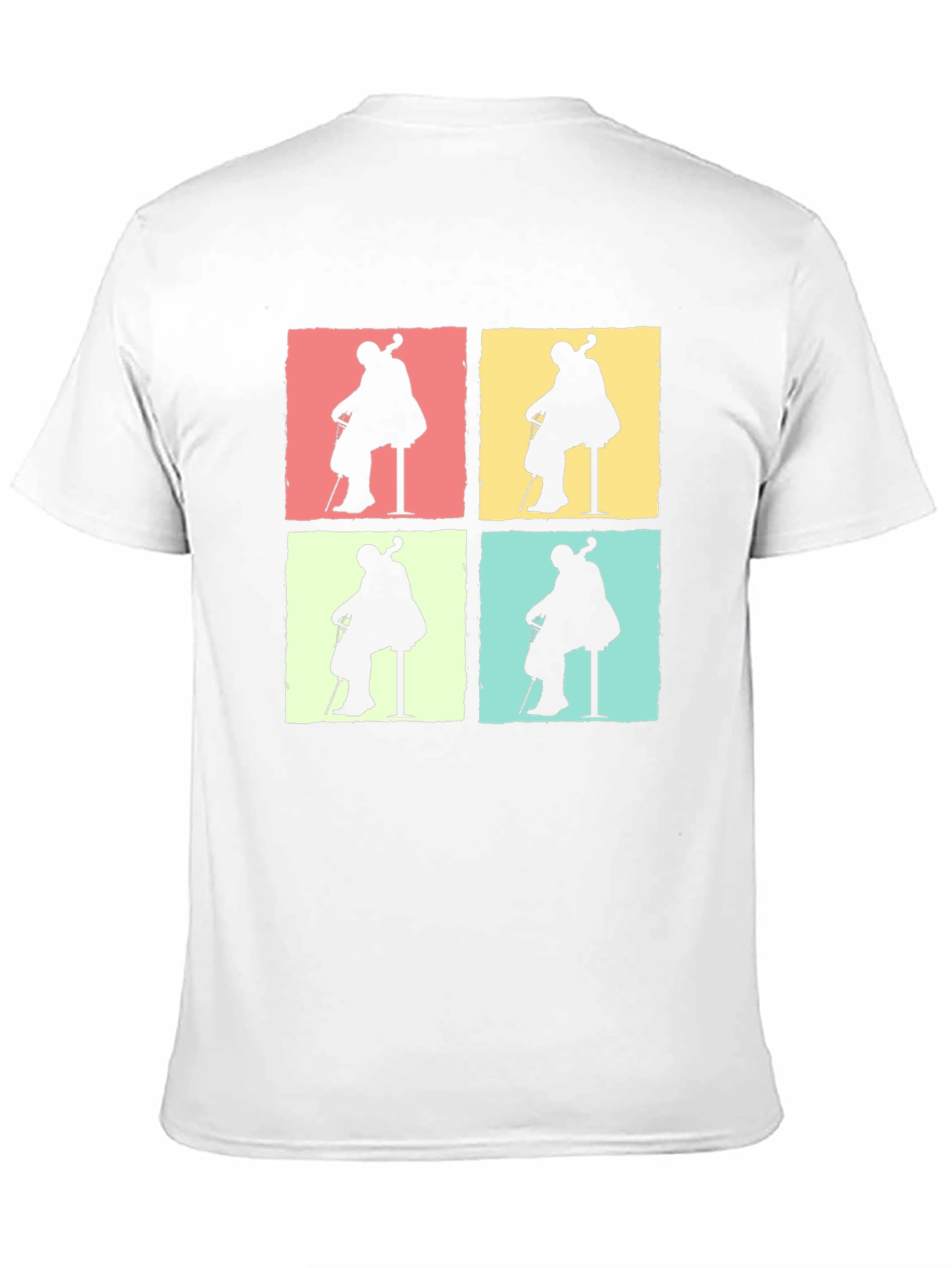Cello Player Silhouette Graphic T-Shirt
