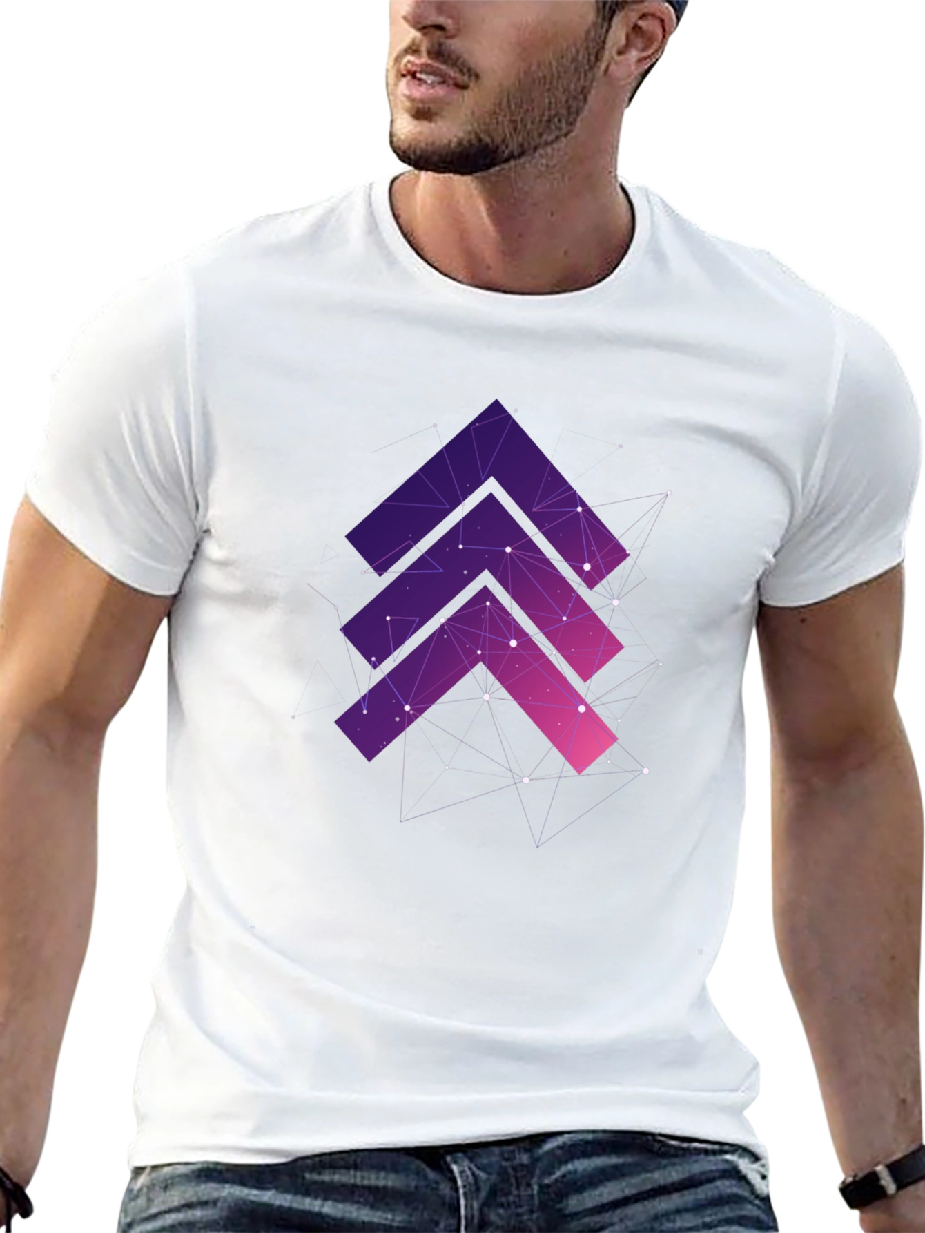 Geometric Arrow Galaxy T-Shirt